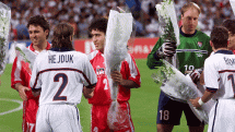 1998 FIFA World Cup - USA-Iran - Pre-Match - Players greeting each other