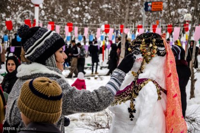 Kurdistan Province, Iran - Marivan, Snowman Festival 02