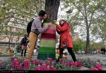 "Baharestan" - Urban art event to welcome spring in Tehran, Iran - Photo credit: IRNA