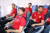 Iranian team on their way to Kazan for their match against Spain (photo credit teammellifootball, instagram.com)