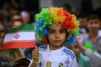 Iranian girl wearing a Real Madrid jersey in Charsou Cineplex, Tehran. Photo credit: Mehran Riazi, ISNA.