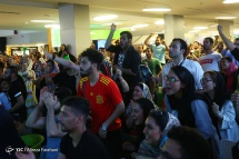 Iranian fans watching the match in Charsou Cineplex, Tehran. Photo credit: Alireza Farahani, Young Journalists Club.