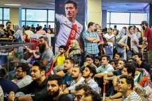 Iranian fans watching the match in Charsou Cineplex, Tehran. Photo credit: Nasim Aghaei, Young Journalists Club.