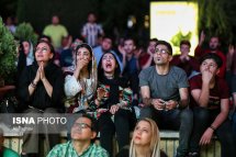 Iranian fans watching the match in Tehran. Photo credit: Ali Taghavi, ISNA.